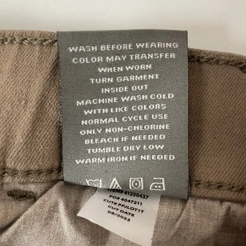 Torrid‎ Weekend Boyfriend Straight Mid Rise Pants Pull On Morel Brown 12 Tall 0T - Picture 11 of 13